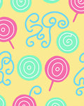 Whimsical Pink Mint Swirl Lollipop Rug