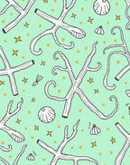 Whimsical Twig Starry Mint Meadow Rug