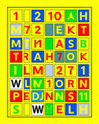 Bold Alphabetical Grid Graphic Rug