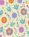 Groovy Floral Sunburst Collage Rug