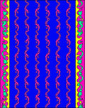 Bold Pink Serpent Vertical Stripe Rug