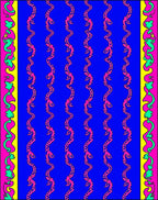 Bold Pink Serpent Vertical Stripe Rug