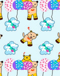 Whimsical Bear Balloons Cloud Scatter Rug