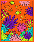 Vibrant Coral Fish Underwater Scene Rug