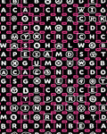 Black White Pink Alphabet Scatter Rug