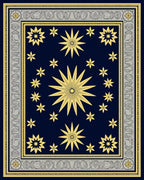 Celestial Gold Starburst Navy Rug