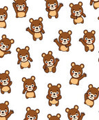 Cute Brown Bear Repeating Array Rug