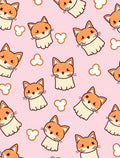Cute Orange Fox Cub Hearts Rug