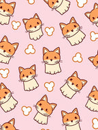 Cute Orange Fox Cub Hearts Rug