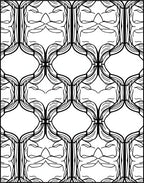 Black White Organic Vine Scroll Rug