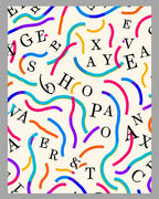 Abstract Confetti Letter Scatter Rug