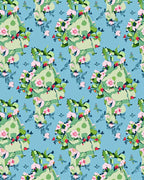 Whimsical Pink Blossom Garden Panorama Rug