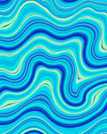 Aqua Blue Swirling Marbled Lines Rug