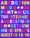 Colorful Alphabet Stars Numbers Rug