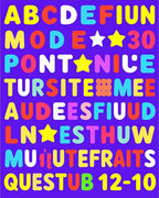 Colorful Alphabet Stars Numbers Rug