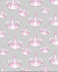 Pink Crown Repeating Pattern Rug
