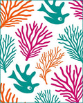 Vibrant Coral Fin Garden Artwork Rug