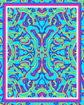 Psychedelic Swirls Blue Pink Yellow Rug