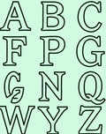 Bold Alphabet Outline Graphic Rug