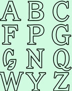Bold Alphabet Outline Graphic Rug