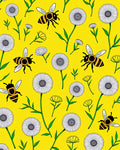Yellow Bee and Daisy Garden Rug