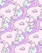 Pastel Cloud Figures Embrace Rug