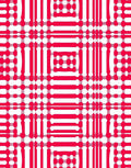 Bold Red White Grid Plaid Rug