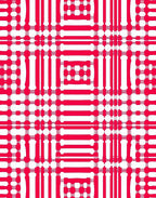 Bold Red White Grid Plaid Rug