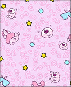 Cute Pink Kawaii Creatures Star Cloud Rug