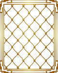 Golden Interlocking Diamond Lattice Rug