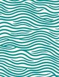 Teal Ocean Wave Abstract Rug