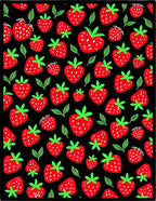 Whimsical Red Strawberry Garden Rug