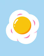 Sunny Yellow Fried Egg Cloud Rug