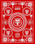 Crimson Trophy Medallion Ornate Rug