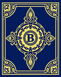 Royal Blue Golden Crest Medallion Rug