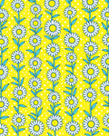 Yellow Daisy Floral Polka Dot Rug