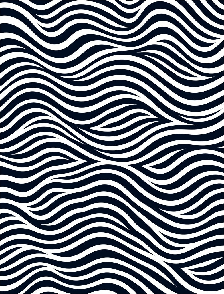 Organic Flowing Contrast Lines Rug