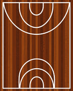 Wood Grain Court Arc Rug