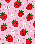 Cute Strawberry Flower Dots Rug