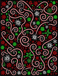 Festive Candy Cane Swirls Sprinkle Rug