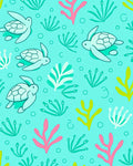 Sea Turtle Coral Reef Whimsy Rug