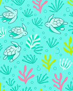 Sea Turtle Coral Reef Whimsy Rug