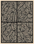 Black Beige Organic Swirl Rug