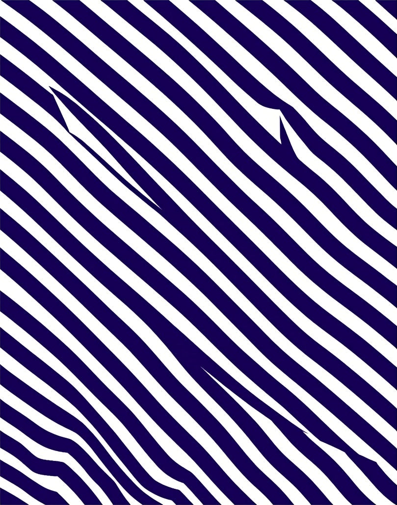 Deep Blue Diagonal Stripe Wave Rug