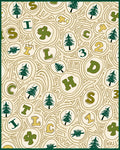 Woodland Nature Letters Whimsical Repeat Rug