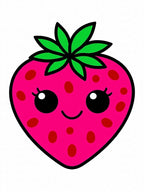 Cute Pink Strawberry Face Rug