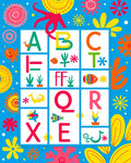 Whimsical Ocean Alphabet Creatures Rug