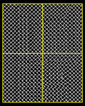 Black White Crossed Lace Grid Overlay Rug