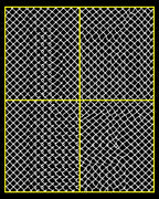 Black White Crossed Lace Grid Overlay Rug