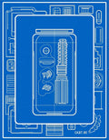 Blueprint Cosmetic Tube Illustration Rug